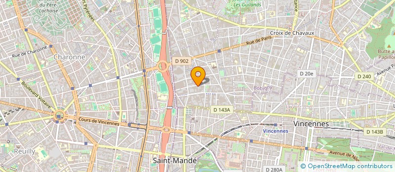 localisation de l'entreprise SCI RUE DE BOBIGNY 1 A 13  MONTREUIL