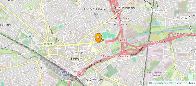 localisation de l'entreprise SCI RUE DE CAMBRAI  LENS
