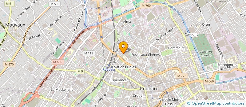 localisation de l'entreprise SCI RUE DE L'ALMA  ROUBAIX