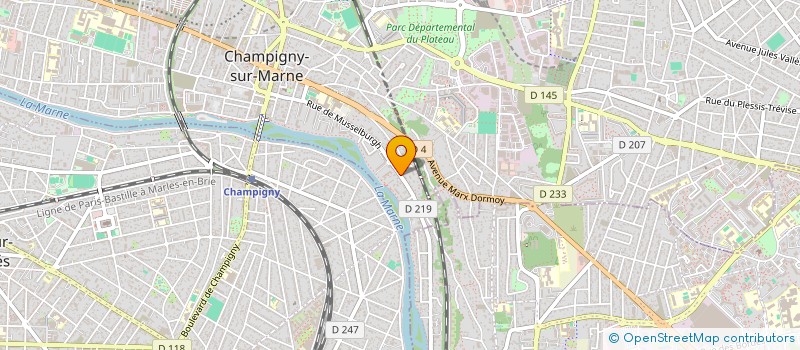 localisation de l'entreprise SCI RUE DE L'EGALITE  CHAMPIGNY-SUR-MARNE