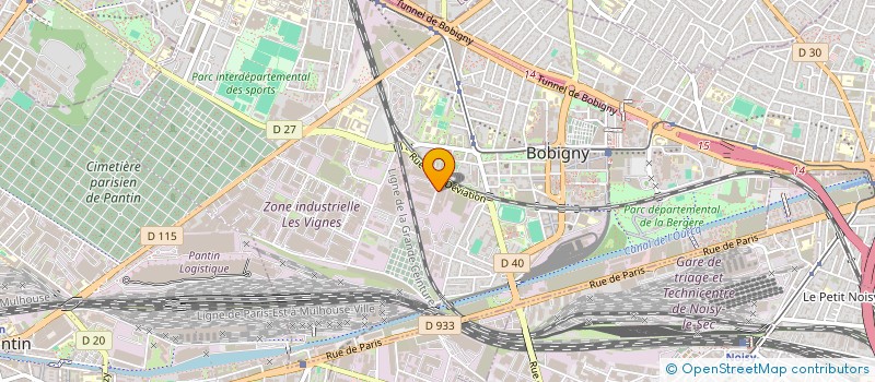 localisation de l'entreprise SCI RUE DE L'INDUSTRIE  BOBIGNY