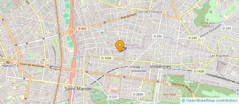 localisation de l'entreprise SCI RUE DE LA BIENFAISANCE à MONTREUIL
