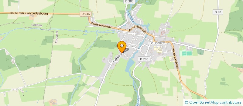 localisation de l'entreprise SCI RUE DE LA GARE  COUSOLRE