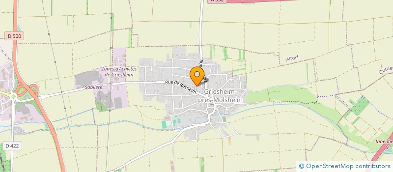 localisation de l'entreprise SCI RUE DE LA GARE  GRIESHEIM-PRES-MOLSHEIM