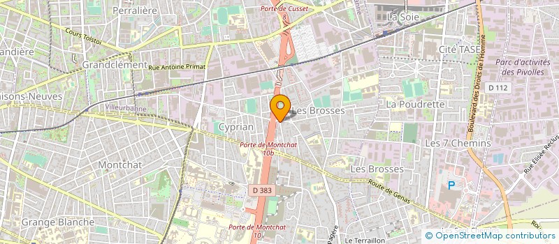 localisation de l'entreprise SCI RUE DE LA MONGE  VILLEURBANNE