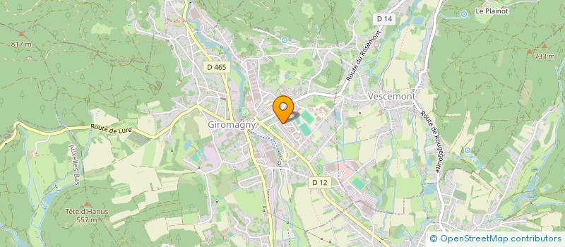 localisation de l'entreprise SCI RUE DE LA TRAVERSIERE à GIROMAGNY