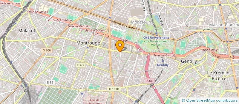 localisation de l'entreprise SCI RUE DE LA VANNE  MONTROUGE