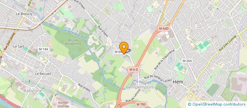 localisation de l'entreprise SCI RUE DENIS PAPIN  HEM