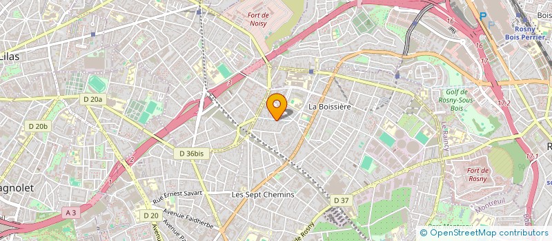 localisation de l'entreprise SCI RUE DES COMBEAUX à MONTREUIL