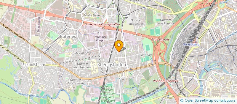 localisation de l'entreprise SCI RUE DES GLACIS à STRASBOURG