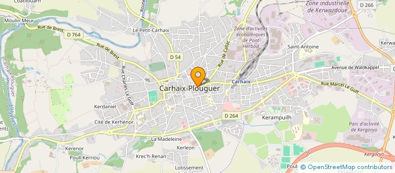 localisation de l'entreprise SCI RUE DES MARTYRS à CARHAIX-PLOUGUER