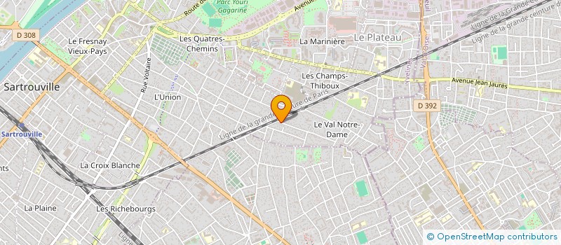 localisation de l'entreprise SCI RUE DES MORILLONS  SARTROUVILLE