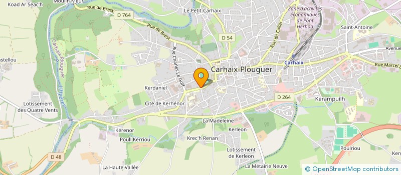 localisation de l'entreprise SCI RUE DU DOCTEUR MENGUY à CARHAIX-PLOUGUER