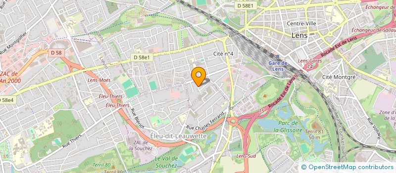 localisation de l'entreprise SCI RUE DU SENTIER  LENS