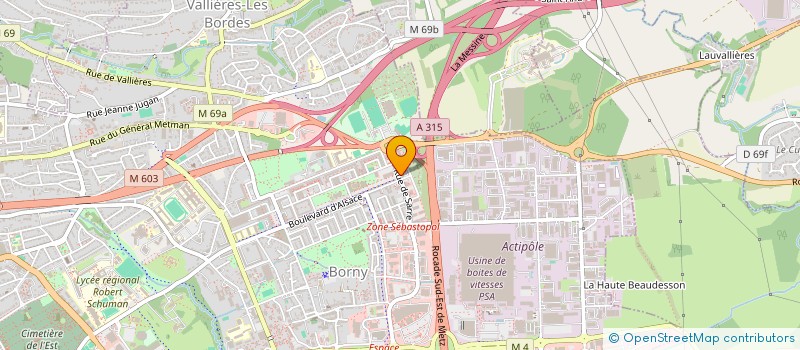 localisation de l'entreprise SCI RUE GASTON ZELLER  METZ