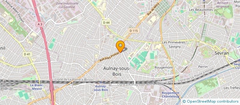 localisation de l'entreprise SCI RUE JULES PRINCET à AULNAY SOUS BOIS