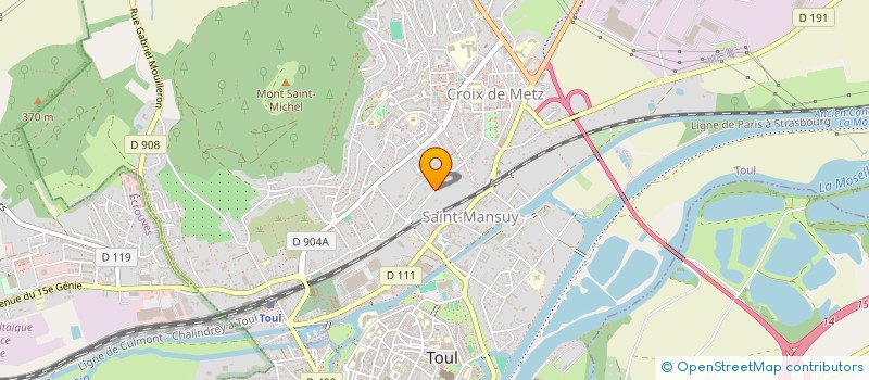 localisation de l'entreprise SCI RUE MAILLOT  TOUL