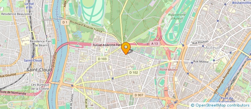 localisation de l'entreprise SCI RUE PIERRE DE COUBERTIN à BOULOGNE-BILLANCOURT