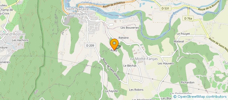 localisation de l'entreprise SCI RUEY  LA MOTTE-FANJAS