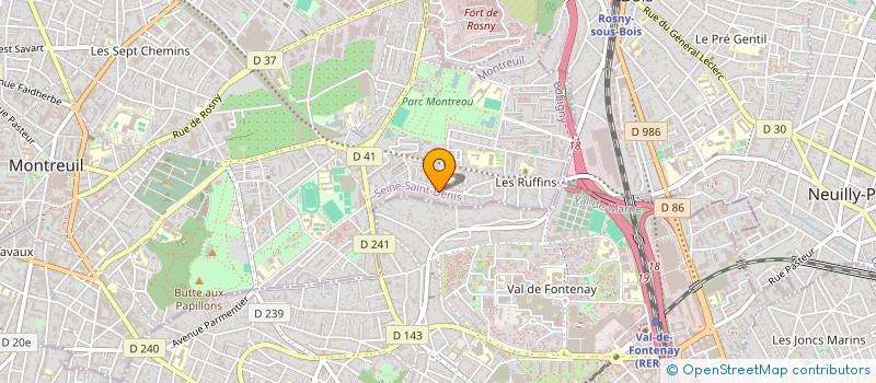 localisation de l'entreprise SCI RUFF à MONTREUIL