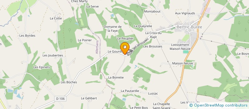 localisation de l'entreprise SCI RUFFIER DES AIMES  BERTRIC-BUREE