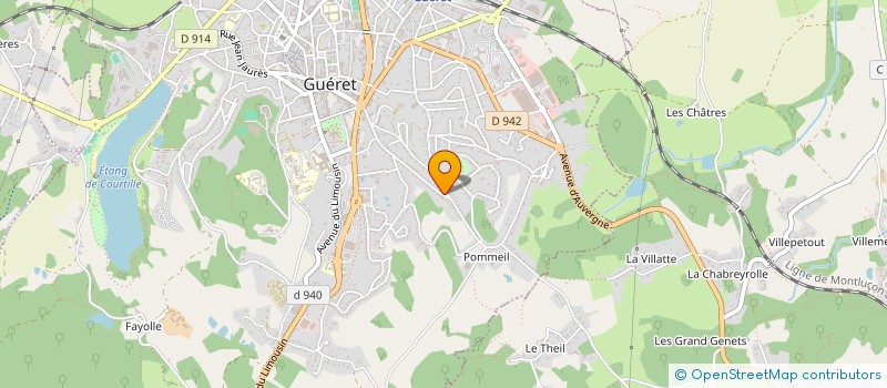 localisation de l'entreprise SCI RUISSEAU DES CHERS à GUERET