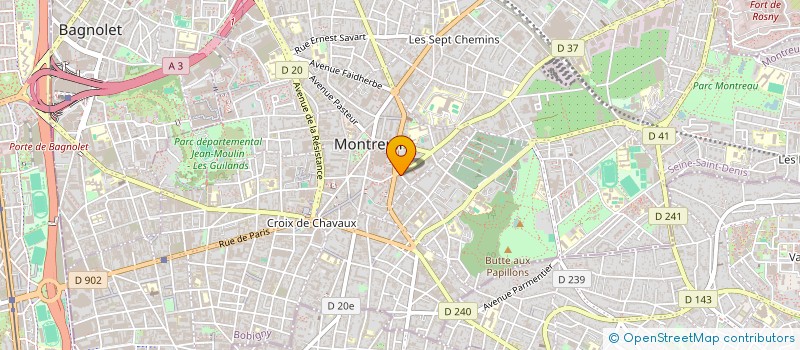 localisation de l'entreprise SCI RUMO à MONTREUIL