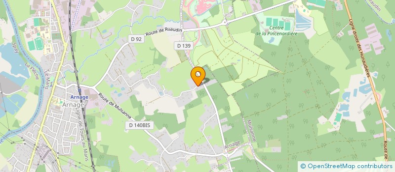 localisation de l'entreprise SCI RUN & RACE à ARNAGE