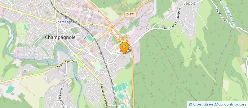 localisation de l'entreprise SCI RUSTHUL BIS  CHAMPAGNOLE