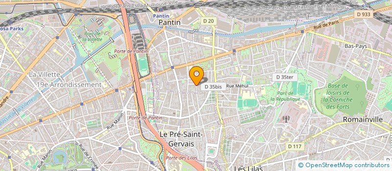 localisation de l'entreprise SCI RUTHY à PANTIN