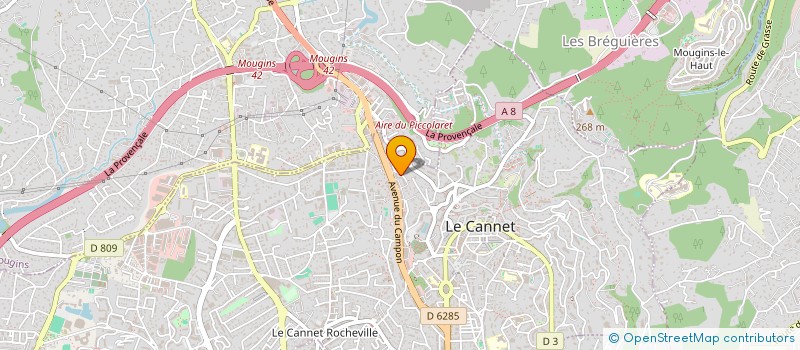 localisation de l'entreprise SCI RUVY à LE CANNET