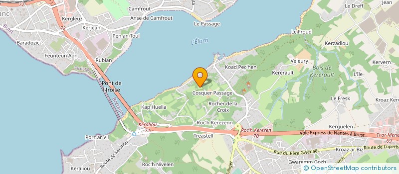 localisation de l'entreprise SCI RV  PLOUGASTEL-DAOULAS