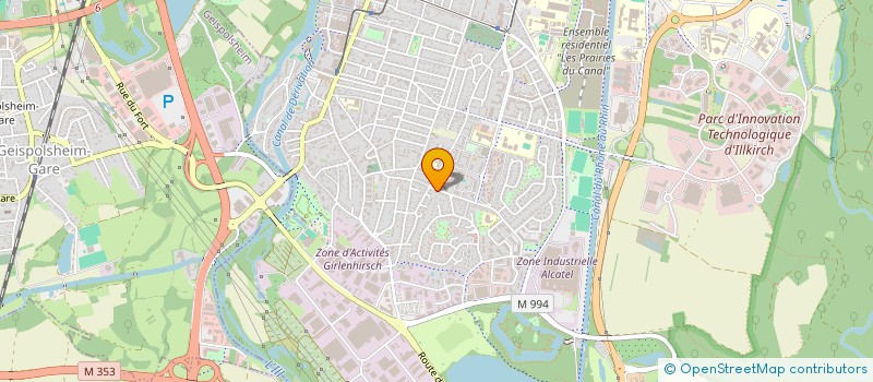 localisation de l'entreprise SCI RV  ILLKIRCH-GRAFFENSTADEN