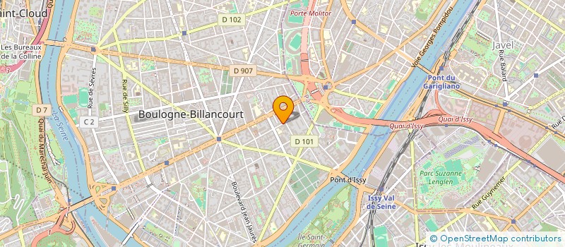 localisation de l'entreprise SCI RV LAUFER à BOULOGNE-BILLANCOURT