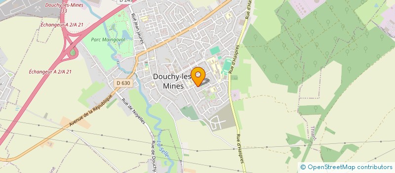 localisation de l'entreprise SCI RV & SEV à DOUCHY-LES-MINES