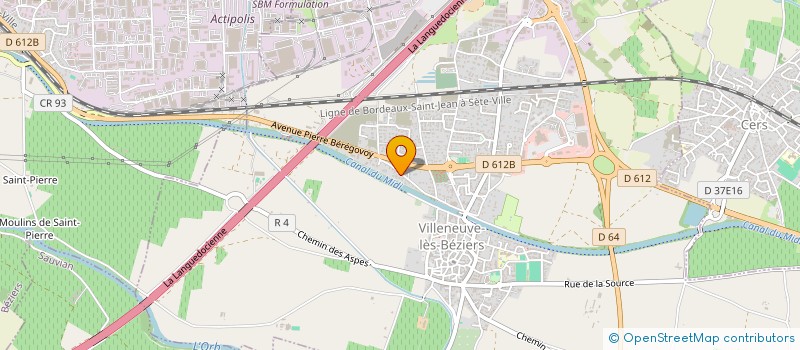 localisation de l'entreprise SCI RVD  VILLENEUVE-LES-BEZIERS