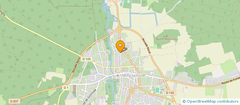 localisation de l'entreprise SCI RVJ IMMOBILIER à MILLY-LA-FORET