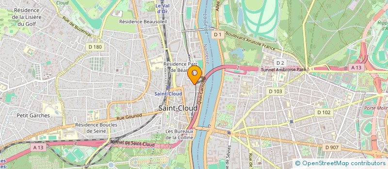 localisation de l'entreprise SCI RYAN INVEST à SAINT-CLOUD
