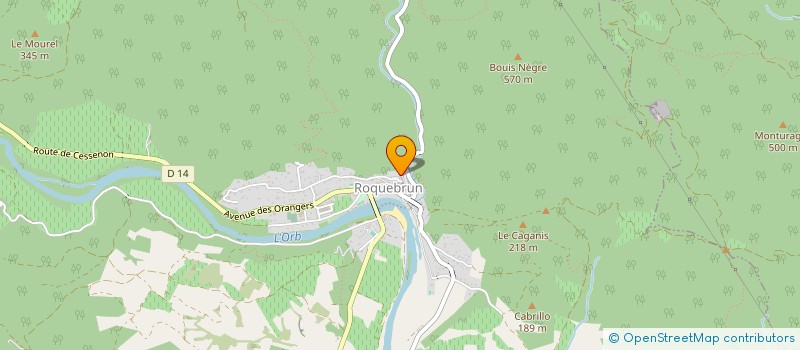 localisation de l'entreprise SCI RYLOU  ROQUEBRUN