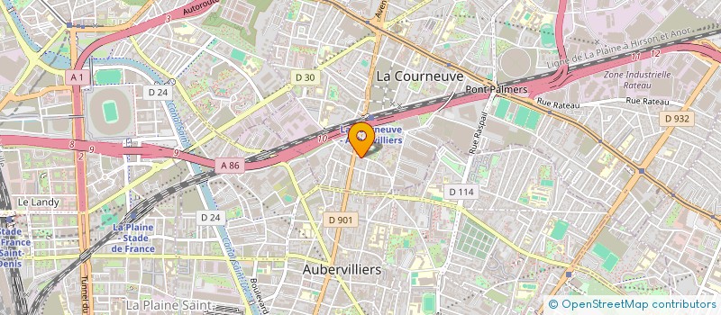 localisation de l'entreprise SCI RYM à LA COURNEUVE