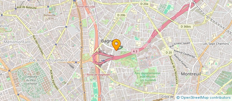 localisation de l'entreprise SCI RYMA à BAGNOLET