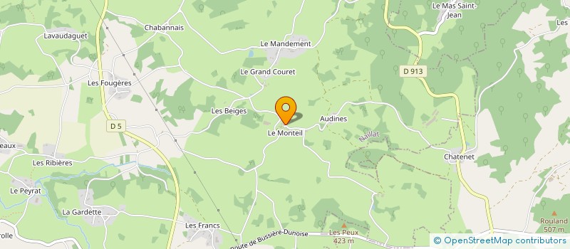 localisation de l'entreprise SCI S.A.B. à DUN-LE-PALESTEL