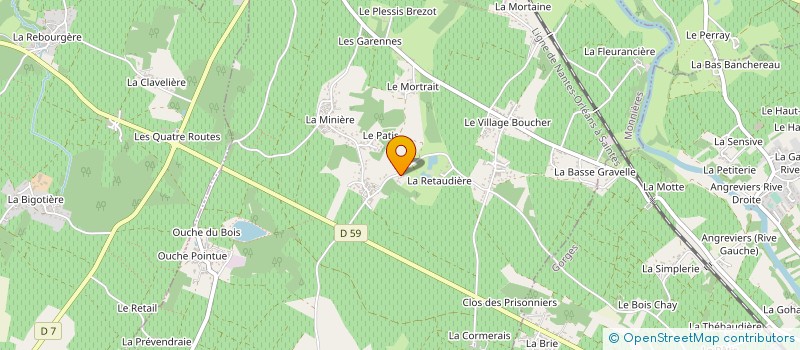 localisation de l'entreprise SCI S.A.C.O.M  MONNIERES