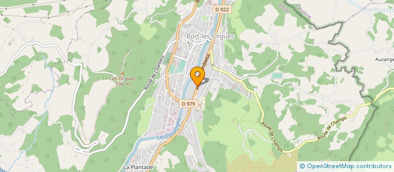 localisation de l'entreprise SCI S.A.D.A.G.E.S.  BORT-LES-ORGUES