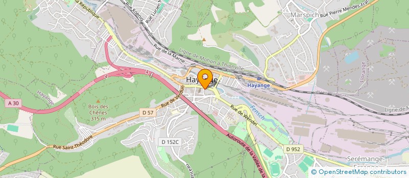 localisation de l'entreprise SCI S.A.F.L.  HAYANGE