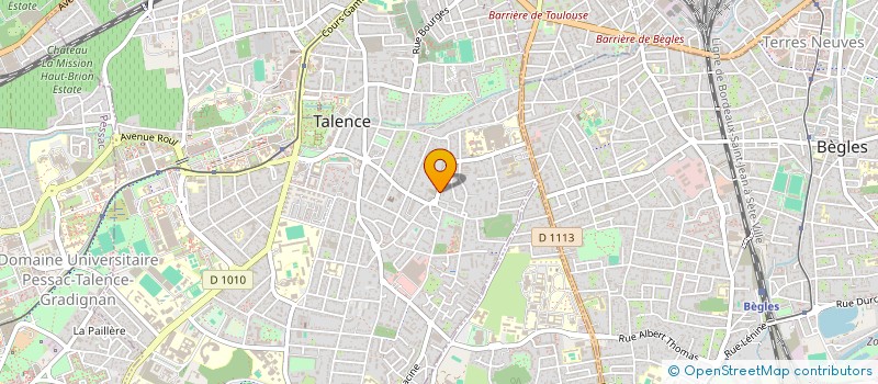 localisation de l'entreprise SCI S A H  TALENCE