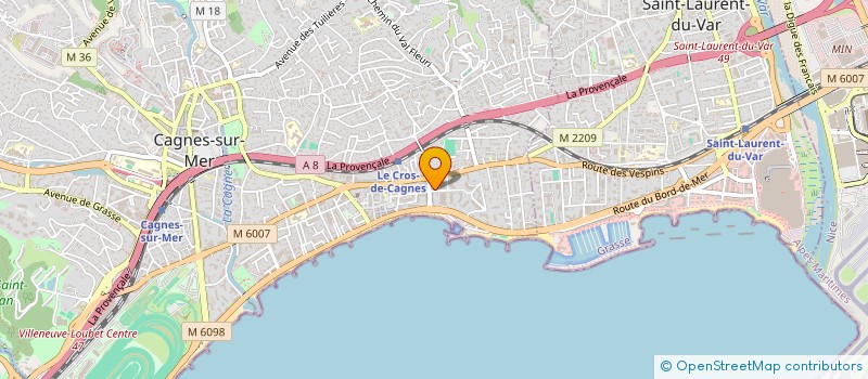 localisation de l'entreprise SCI S A M P à CAGNES SUR MER