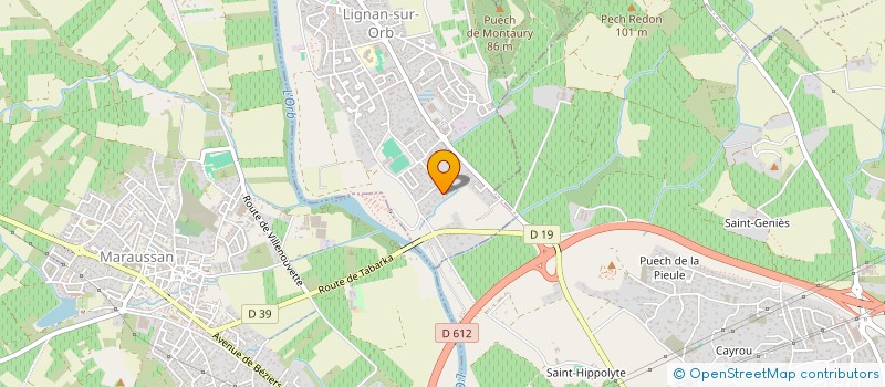 localisation de l'entreprise SCI S.A.O.  LIGNAN-SUR-ORB