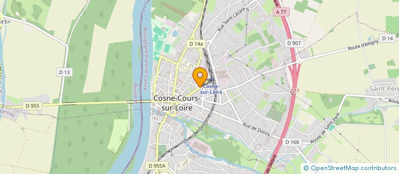 localisation de l'entreprise SCI S.B.D. à COSNE-COURS-SUR-LOIRE