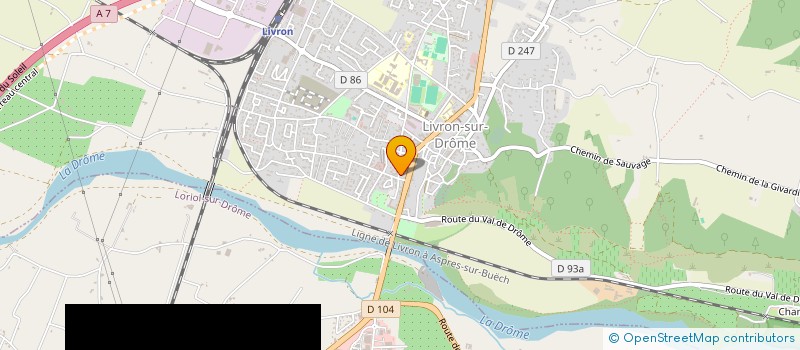 localisation de l'entreprise SCI S.B.K.  LIVRON-SUR-DROME